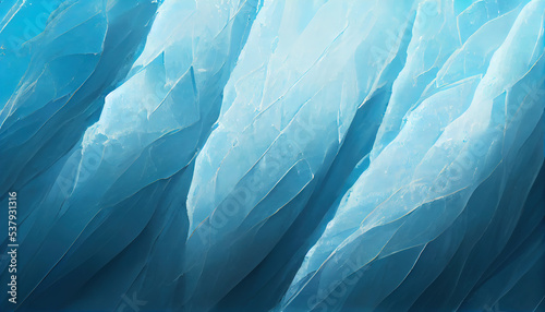Wallpaper Mural Cracked Ice. Blue Christmas textured background. Winter surface. Illustration Art Torontodigital.ca