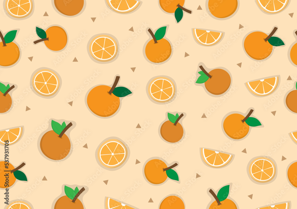 vector oranges pattern background concept with brown triangle on orange color, creative design pattern background, vector illustration vector oranges pattern background concept with brown triangle on orange color, creative design pattern background, vector illustration