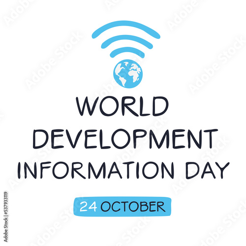 World Development Information Day held on 24 October.