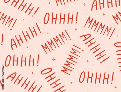 Sex moaning onomatopeia illustration