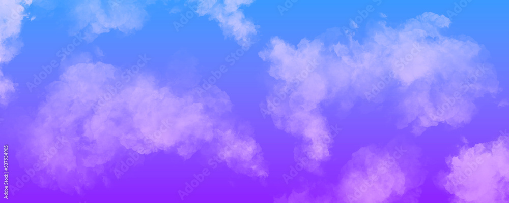 Atmospheric purple and blue sky cloud background Atmospheric purple and blue sky cloud background