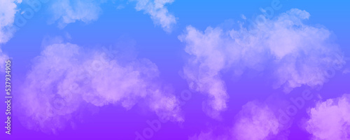 Atmospheric purple and blue sky cloud background