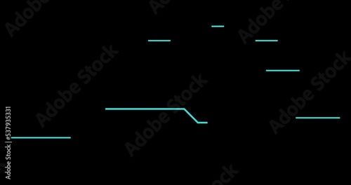 animated line moving horizontally streaming acrross the black screen background photo