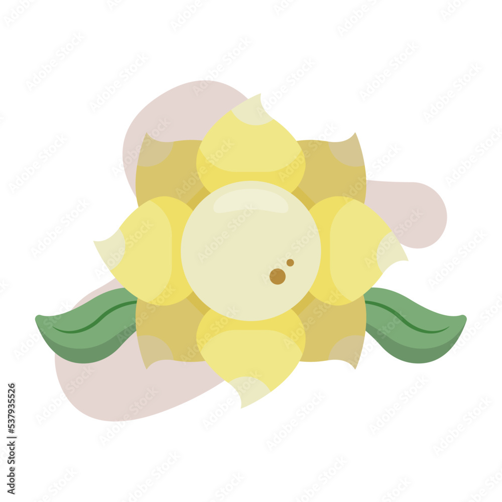 Obraz premium Isolated cute flower sketch icon Flat design Vector