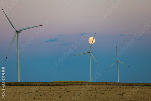 Windmill Energy Field - Green energy concept photo