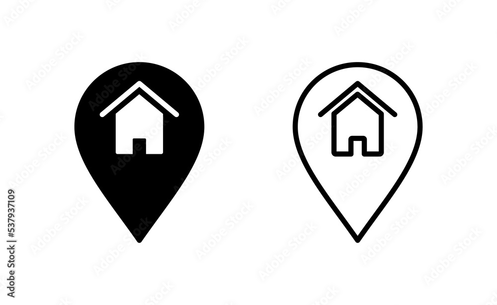 Address icon vector for web and mobile app. home location sign and symbol. pinpoint Address icon vector for web and mobile app. home location sign and symbol. pinpoint
