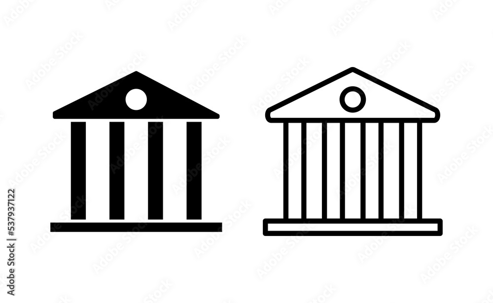 Bank icon vector for web and mobile app. Bank sign and symbol, museum, university Bank icon vector for web and mobile app. Bank sign and symbol, museum, university