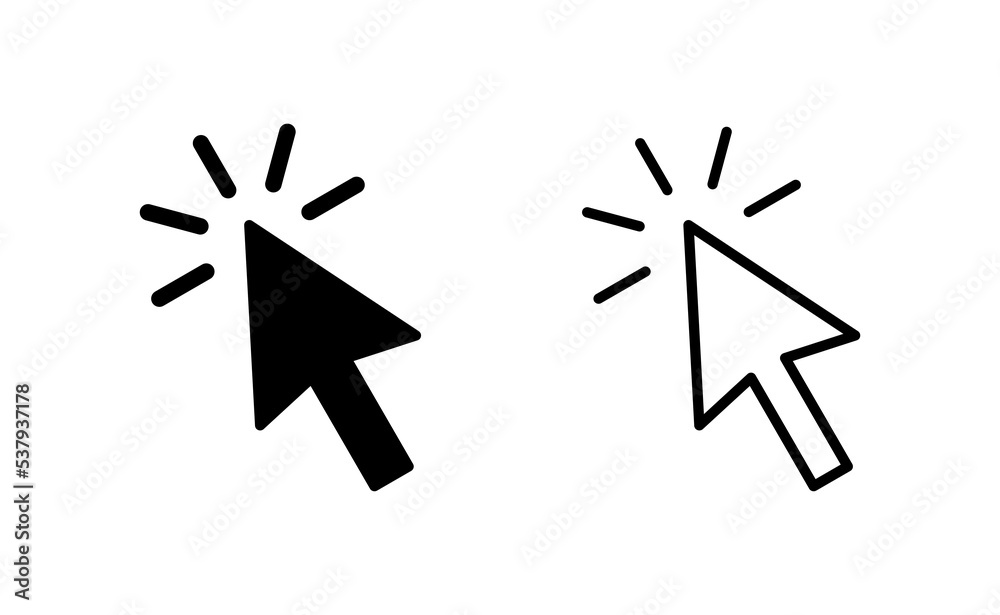 Click icon vector for web and mobile app. pointer arrow sign and symbol. cursor icon