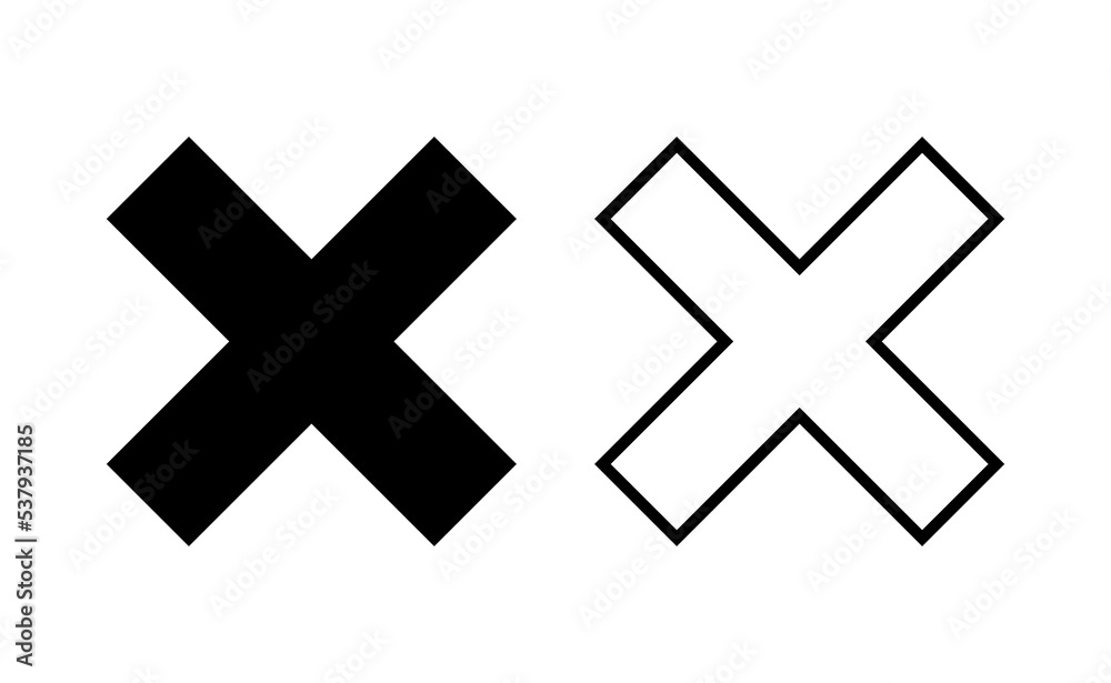 Obraz premium Close icon vector for web and mobile app. Delete sign and symbol. cross sign