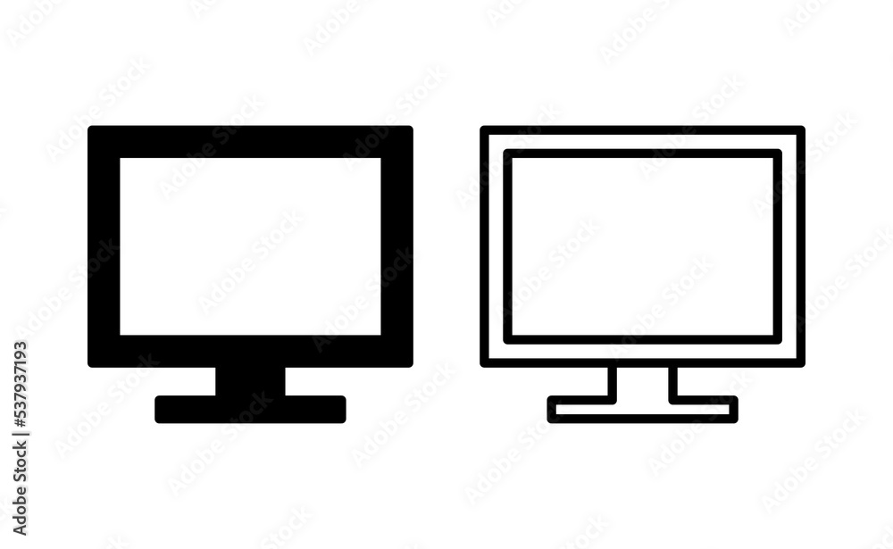 Computer icon vector for web and mobile app. computer monitor sign and symbol Computer icon vector for web and mobile app. computer monitor sign and symbol