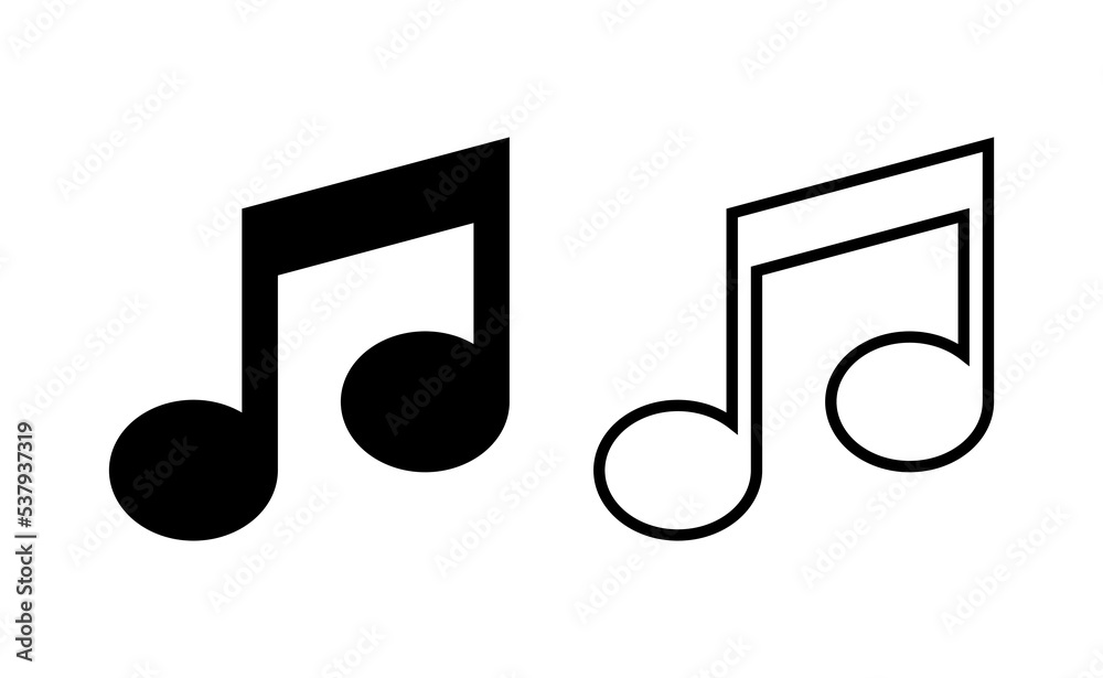 Music icon vector for web and mobile app. note music sign and symbol Music icon vector for web and mobile app. note music sign and symbol