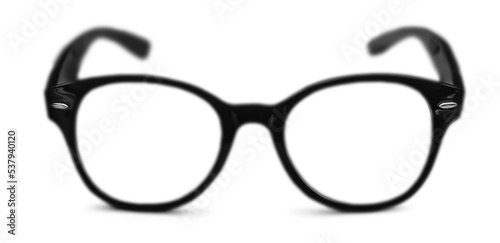 Single eyeglasses isolated on white background