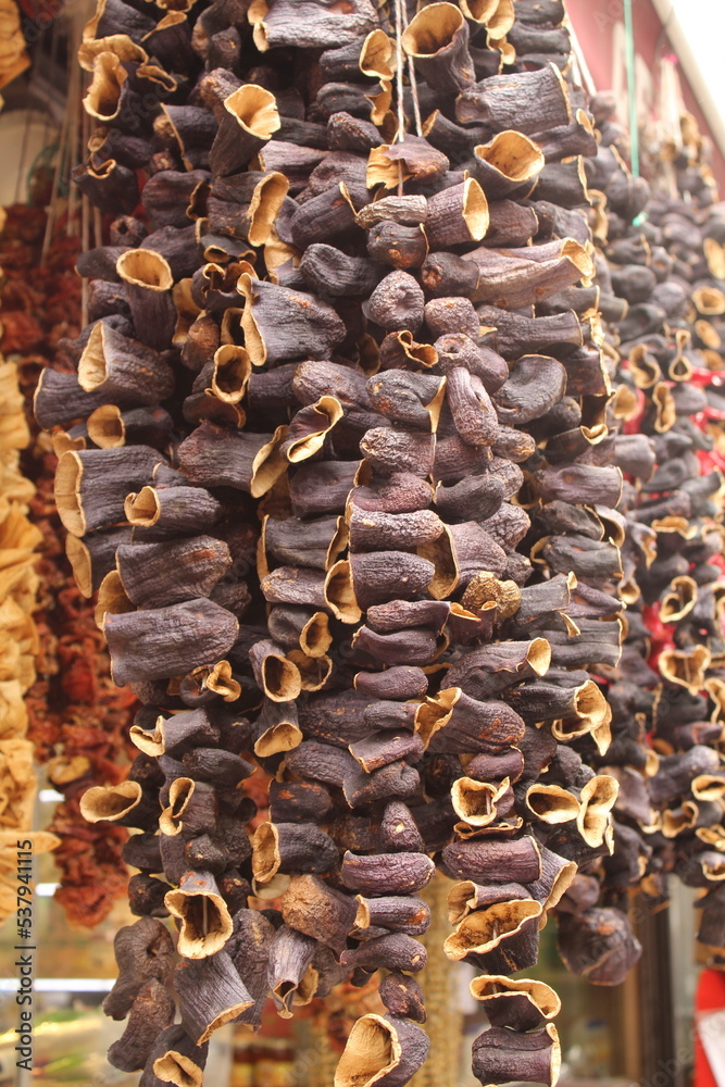 Dried eggplant for cook in a store