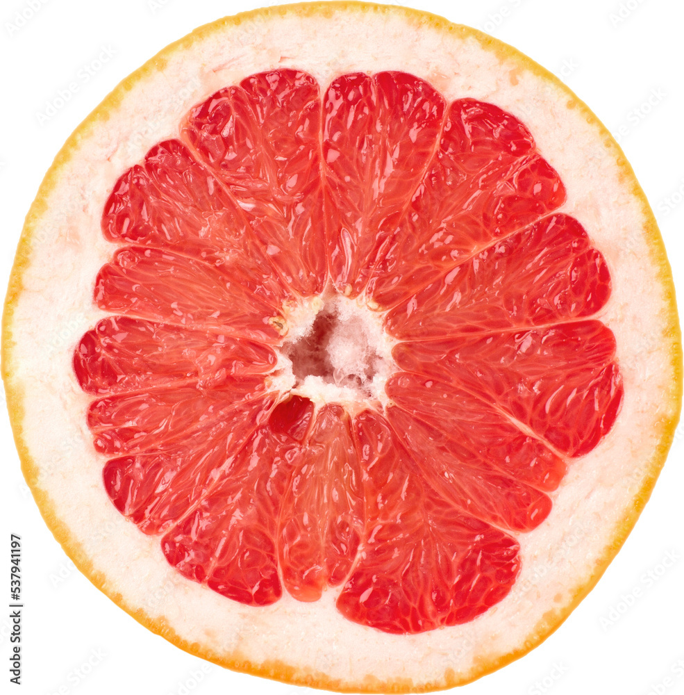 Fresh Grapefruit slice isolated over white background Fresh Grapefruit slice isolated over white background