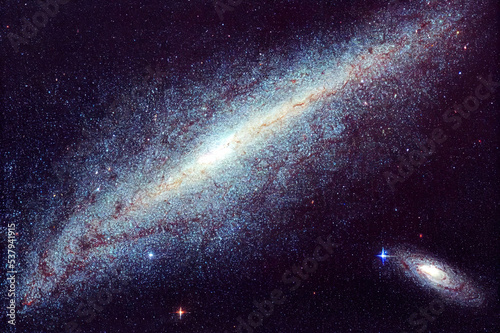 Milky Way galaxy with stars and space dust in the universe