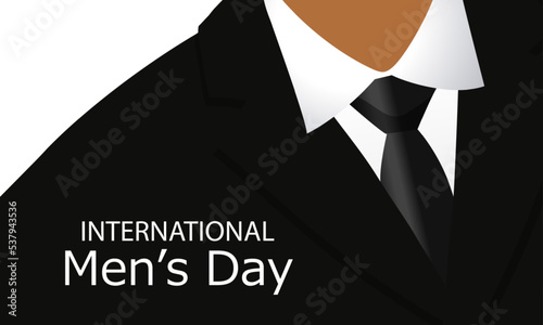 International mens day jacket, vector art illustration.