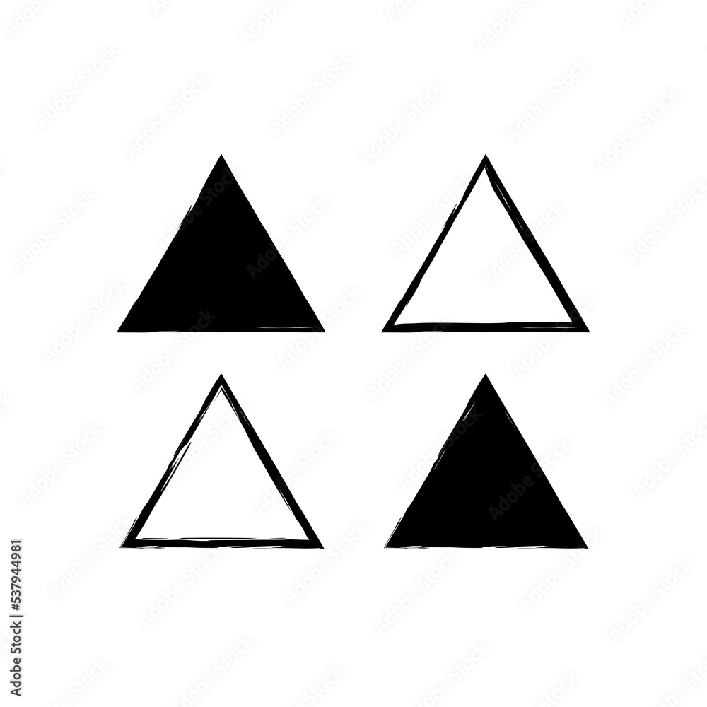 Brush triangles. Ink paint brush stain. Vector illustration. stock image. Brush triangles. Ink paint brush stain. Vector illustration. stock image.