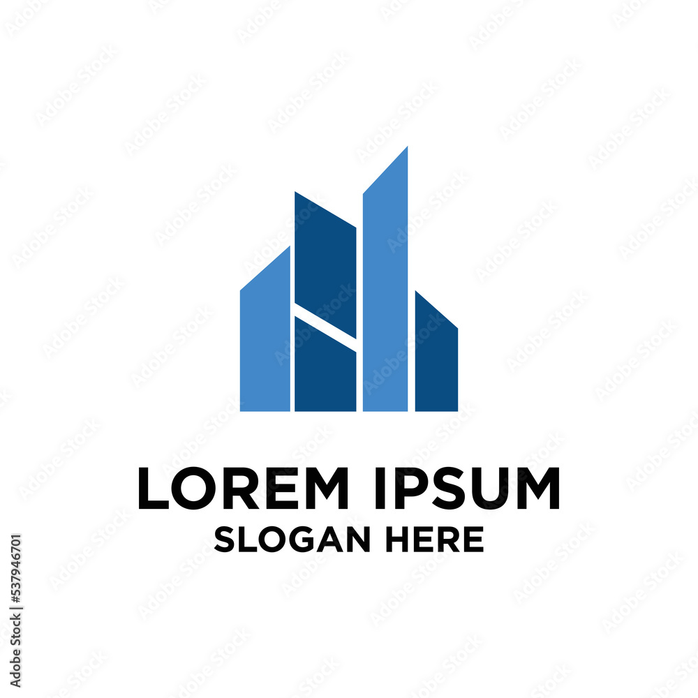 Real Estate Logo. Construction Architecture Building Logo Design Template Element