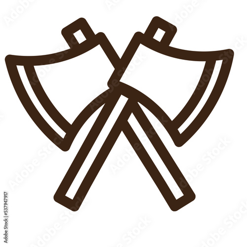 axe axes crossed halloween hatched tool weapon icon