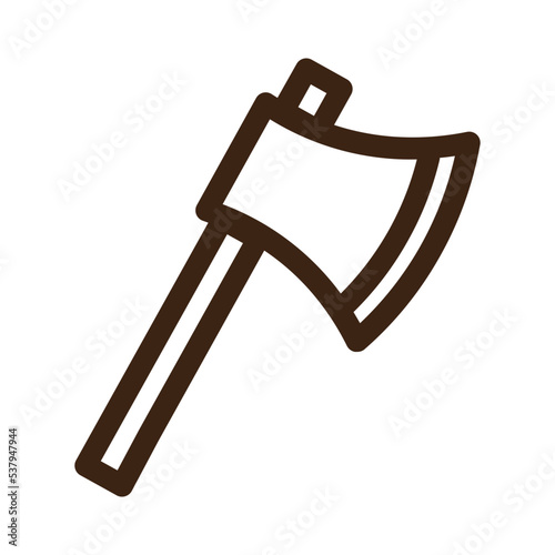 axe camping farm hatchet tools woodcutter icon