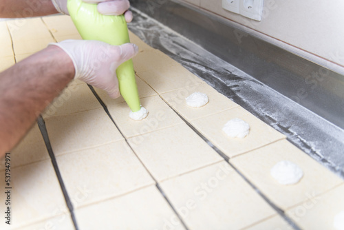 Baker Making Croissant Before Going to the Oven