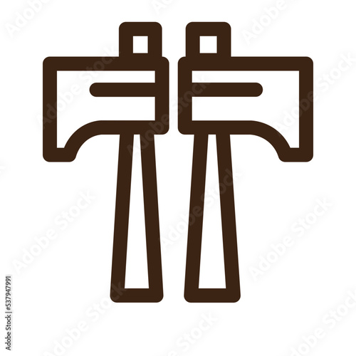 axe chop lumberjack tool icon