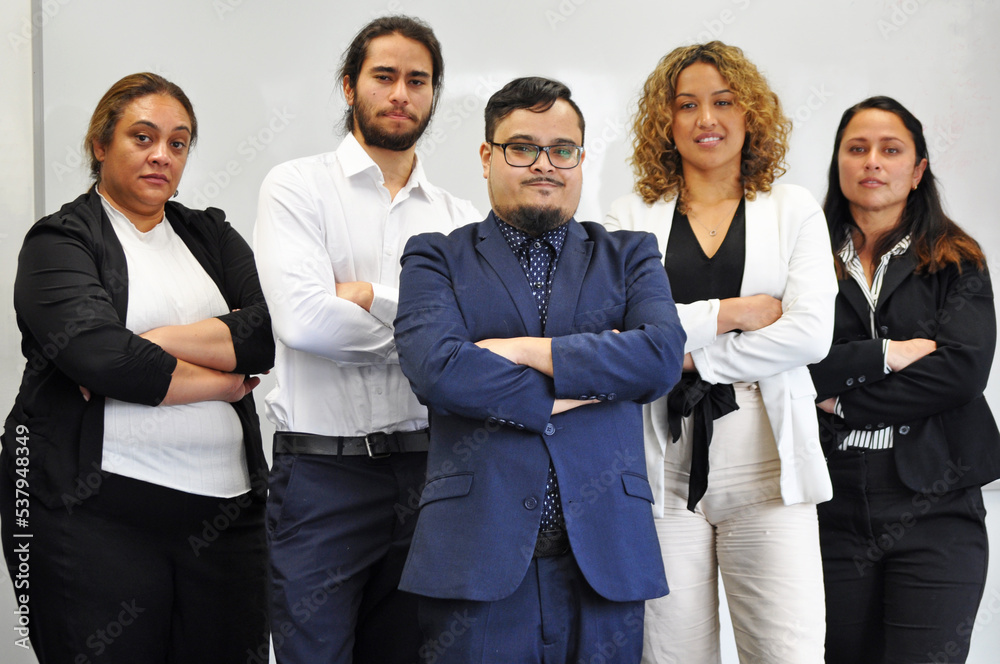 Business Team with Leader Business Team with Leader