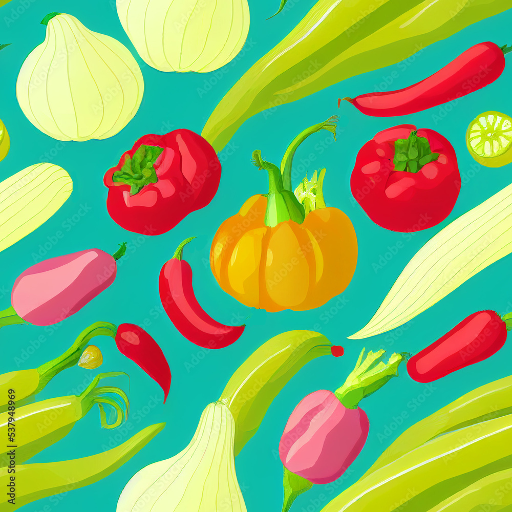 Vegetables seamless pattern. Vegetables background. Healthy food pattern Vegetables seamless pattern. Vegetables background. Healthy food pattern