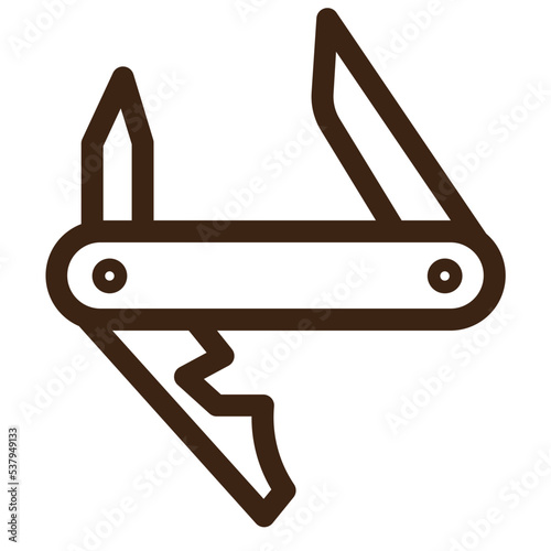 army camping knife multi pocketknife swiss tool icon