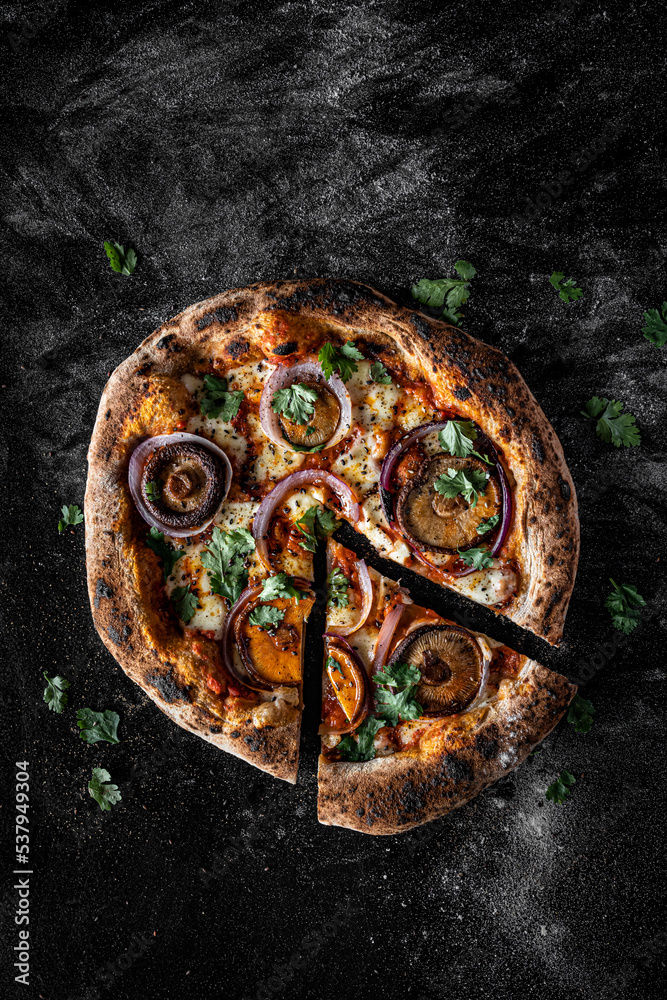 Sourdough mushroom pizza Sourdough mushroom pizza