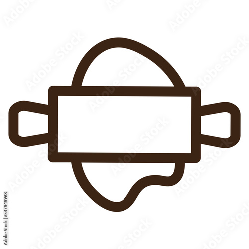 baking chappati cooking roller tools icon