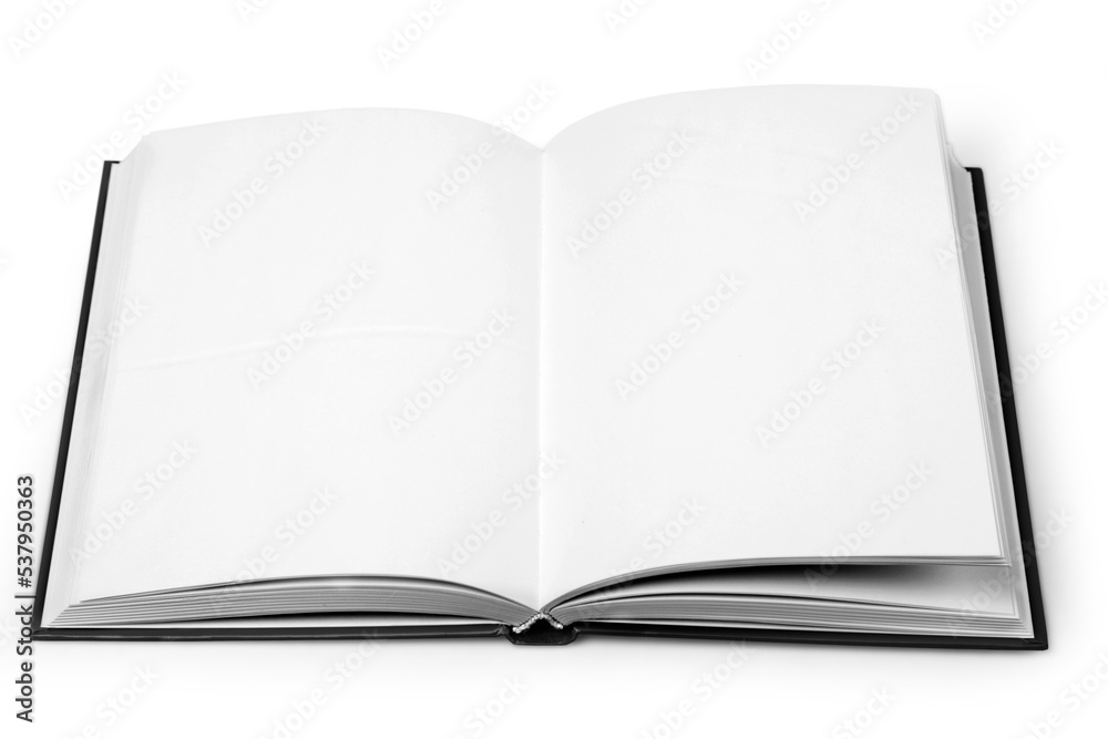 Plank open textbook isolated on white Plank open textbook isolated on white