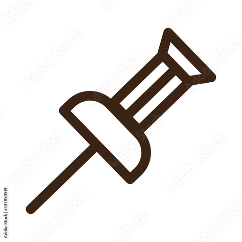 attach equipment office pin stationery supply tool icon