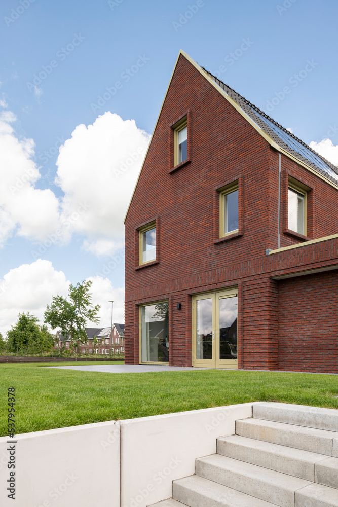 concrete stairs near villa