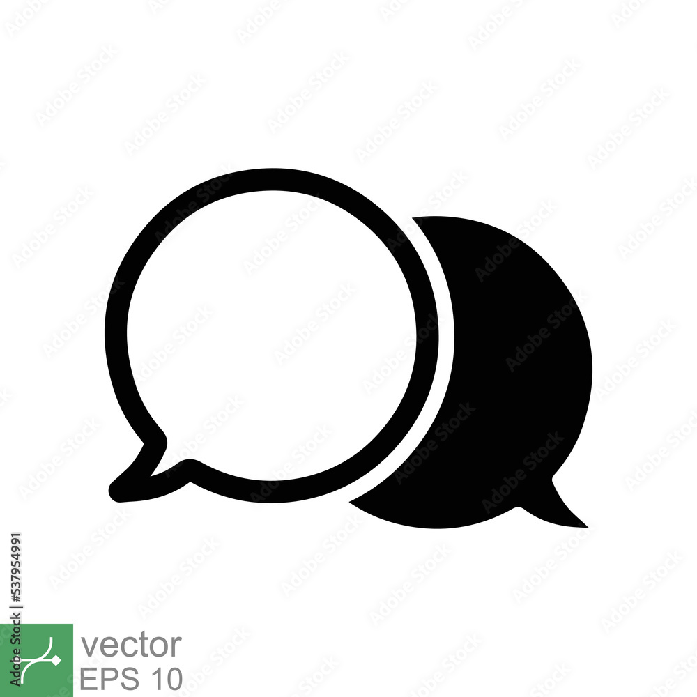 Bubble speech icon. Simple flat style. Talk, dialogue, chat, balloon, support, quote, conversation, communication concept. Vector illustration isolated on white background. EPS 10. Bubble speech icon. Simple flat style. Talk, dialogue, chat, balloon, support, quote, conversation, communication concept. Vector illustration isolated on white background. EPS 10.