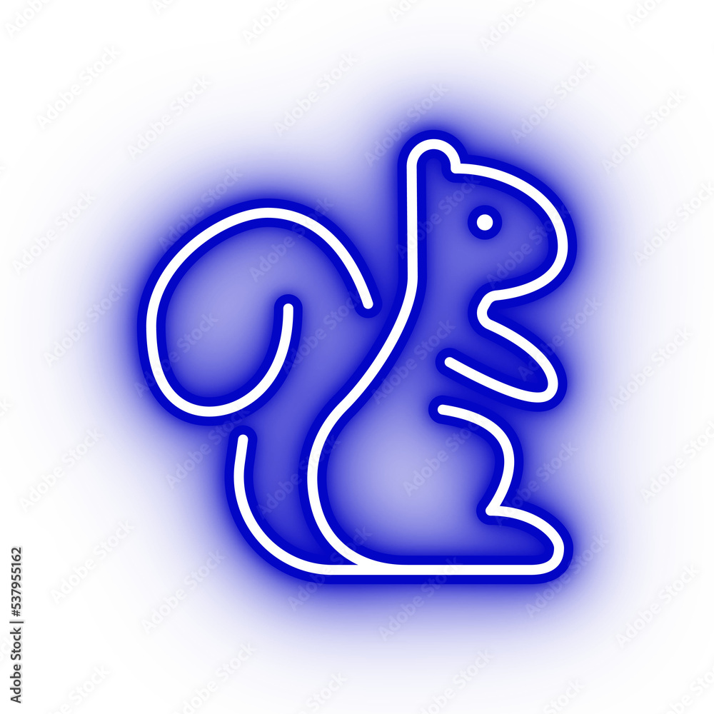 Neon navy squirrel icon, glowing squirrel icon on transparent background Neon navy squirrel icon, glowing squirrel icon on transparent background