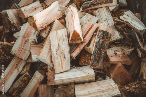 chopped firewood photo