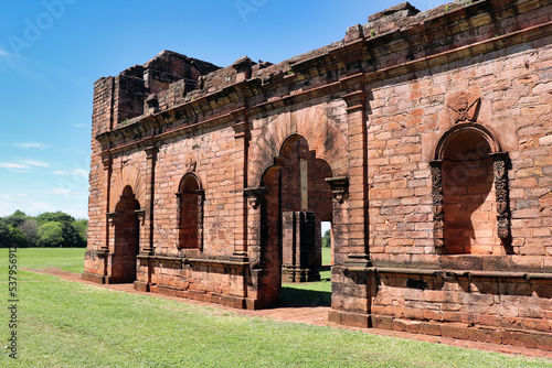 Billede på lærred guarani jesuit ruins of paraguay jesus tavarangue