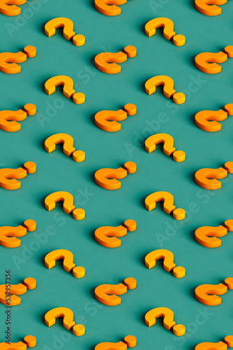 pattern of yellow question marks