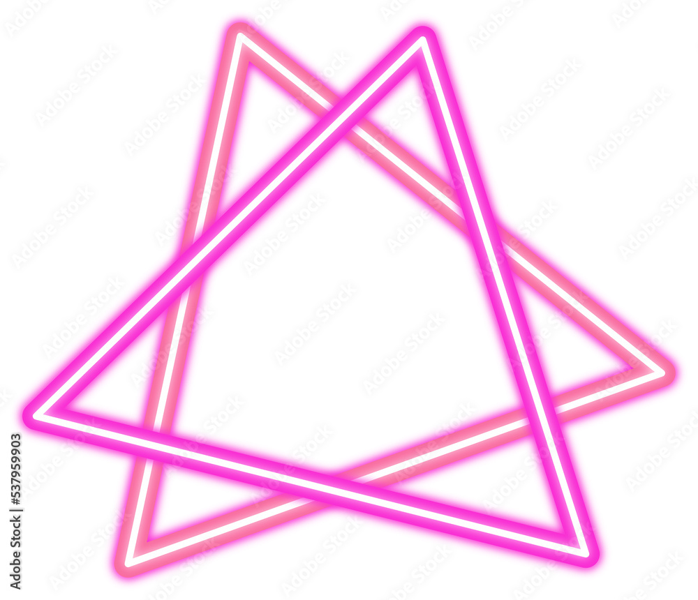 Naklejka premium 80s Neon Shape Triangle Elements. Illustration
