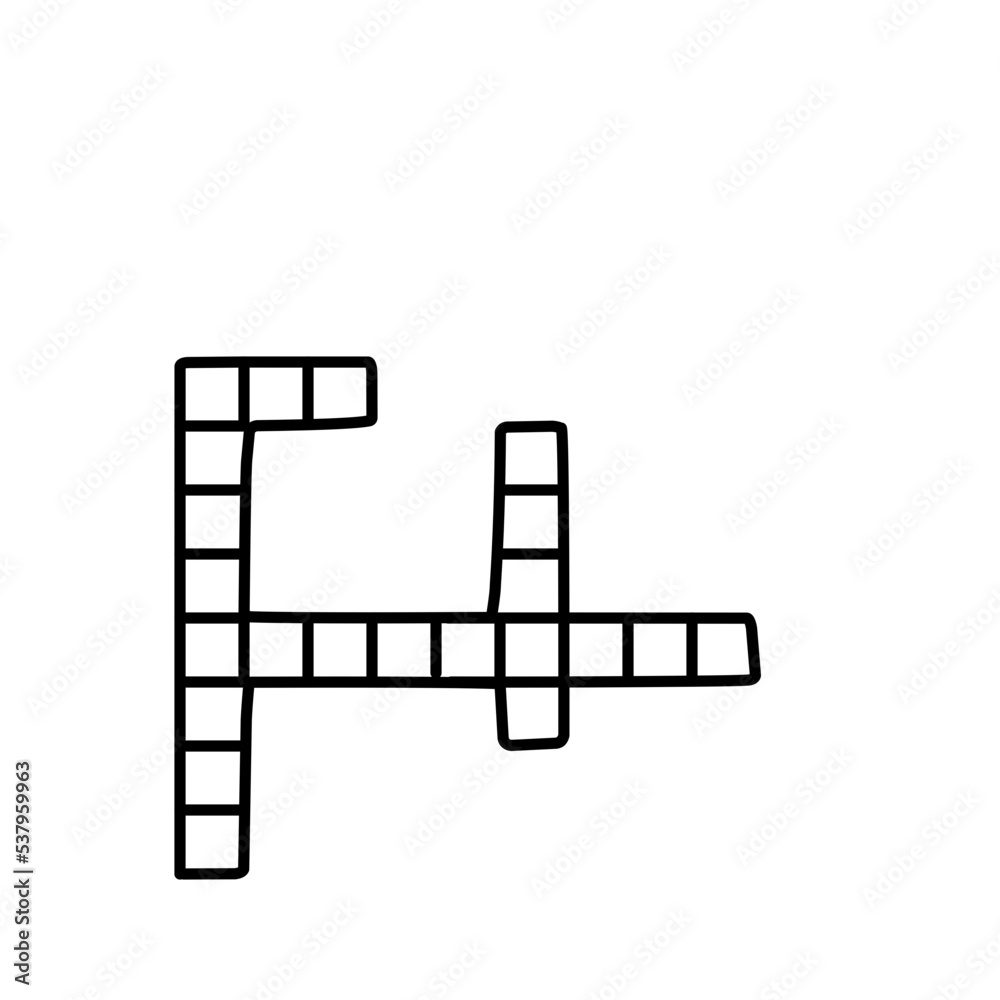 Obraz premium crossword flat icon