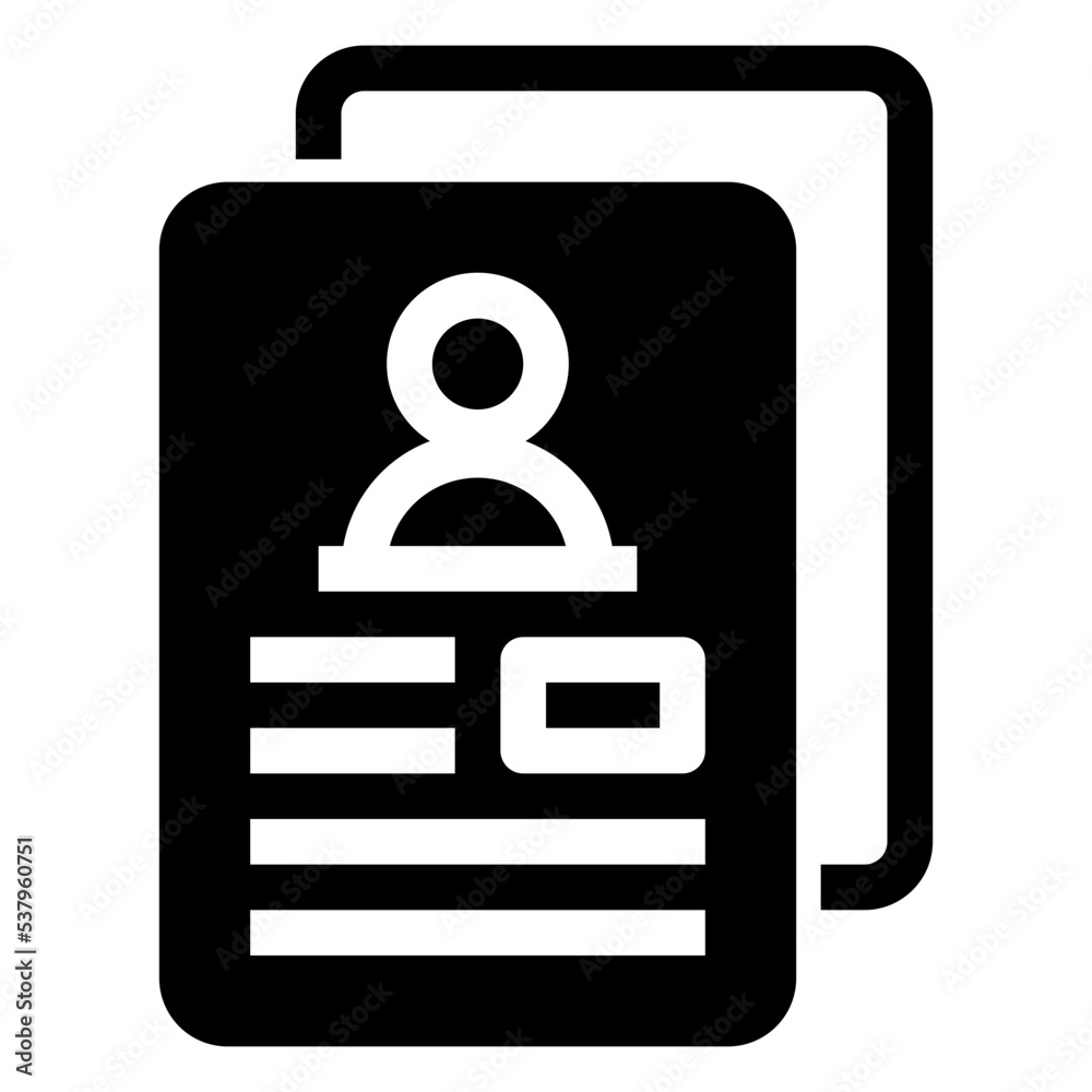 Icon Business Cv With Style Glyph Icon Business Cv With Style Glyph