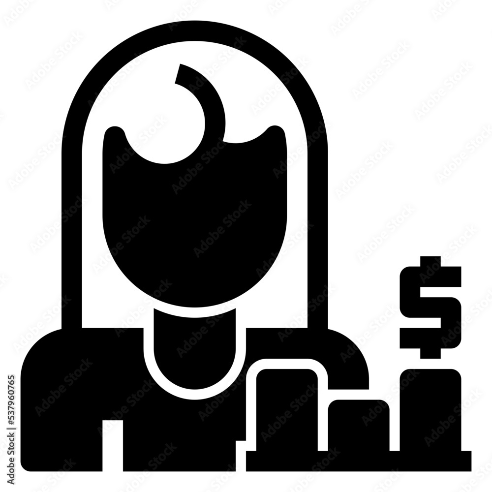 Icon Financer With Style Glyph Icon Financer With Style Glyph
