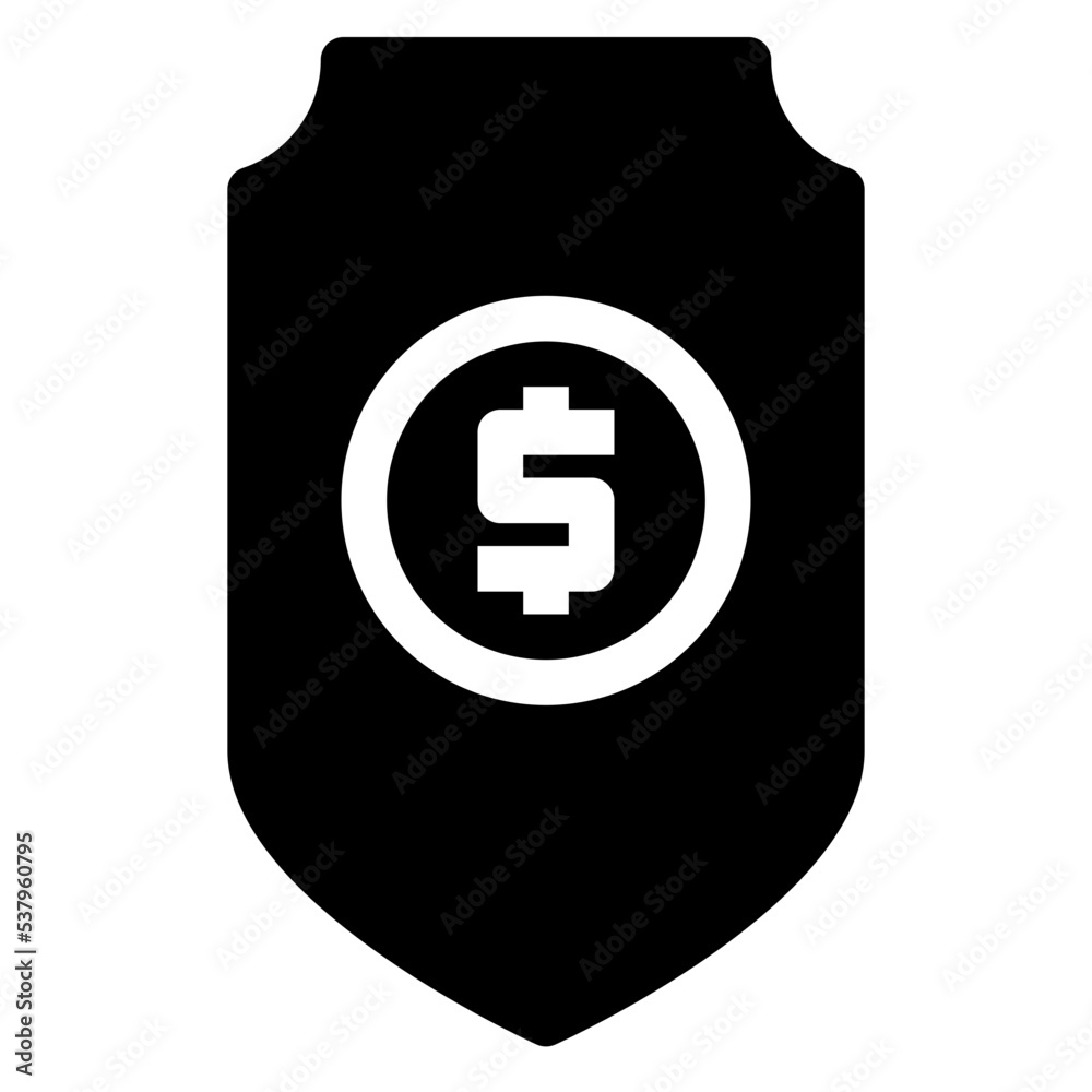 Icon Money Insurance With Style Glyph