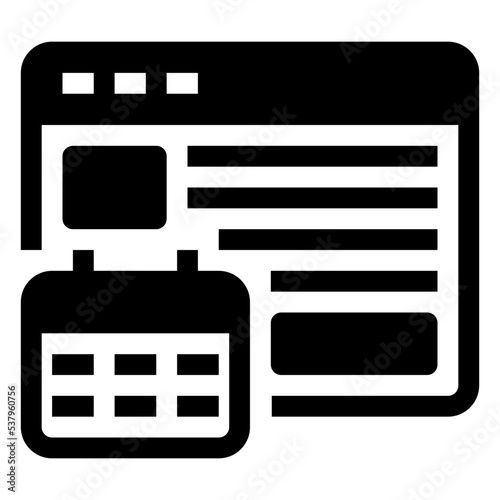 Icon Deadline With Style Glyph