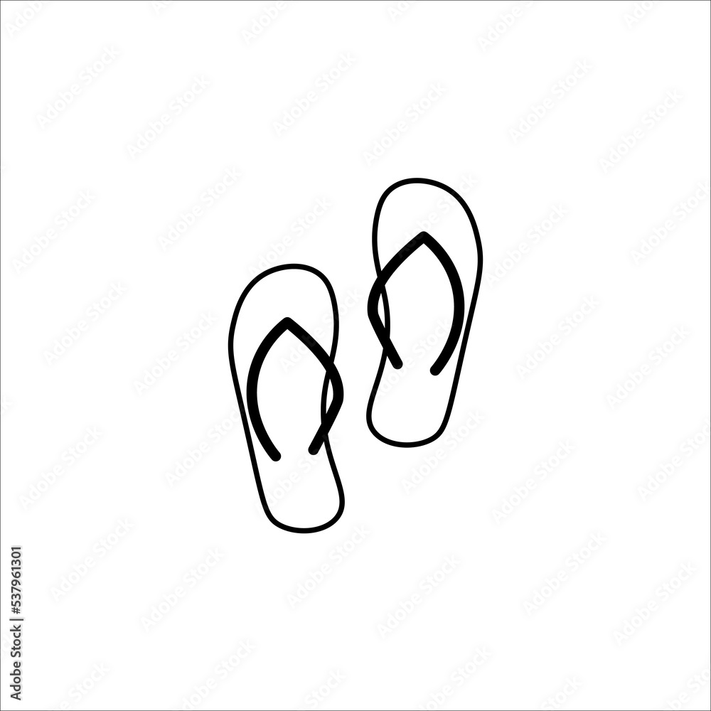 flip flops icon design. Sandal graphic design template vector illustration isolated on white background. flip flops icon design. Sandal graphic design template vector illustration isolated on white background.