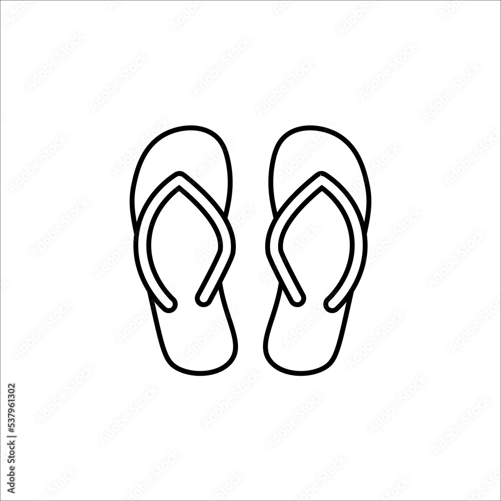 flip flops icon design. Sandal graphic design template vector illustration isolated on white background. flip flops icon design. Sandal graphic design template vector illustration isolated on white background.