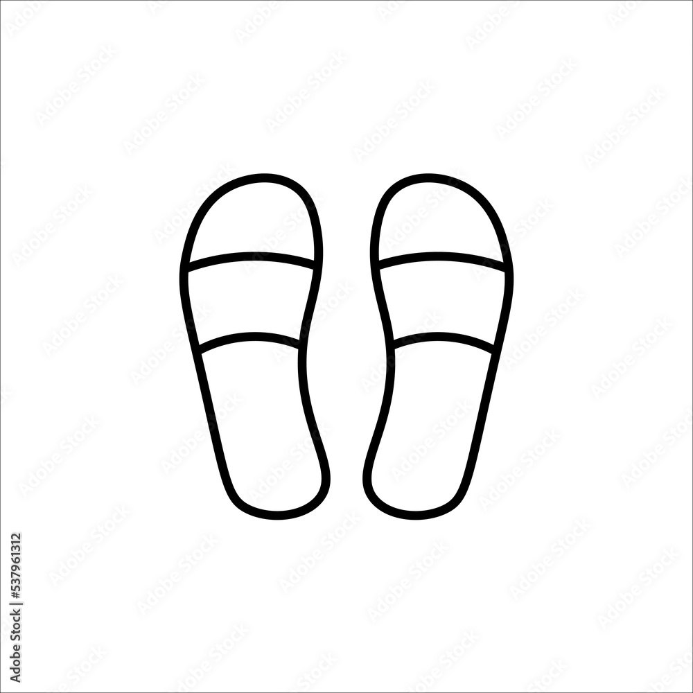 flip flops icon design. Sandal graphic design template vector illustration isolated on white background. flip flops icon design. Sandal graphic design template vector illustration isolated on white background.
