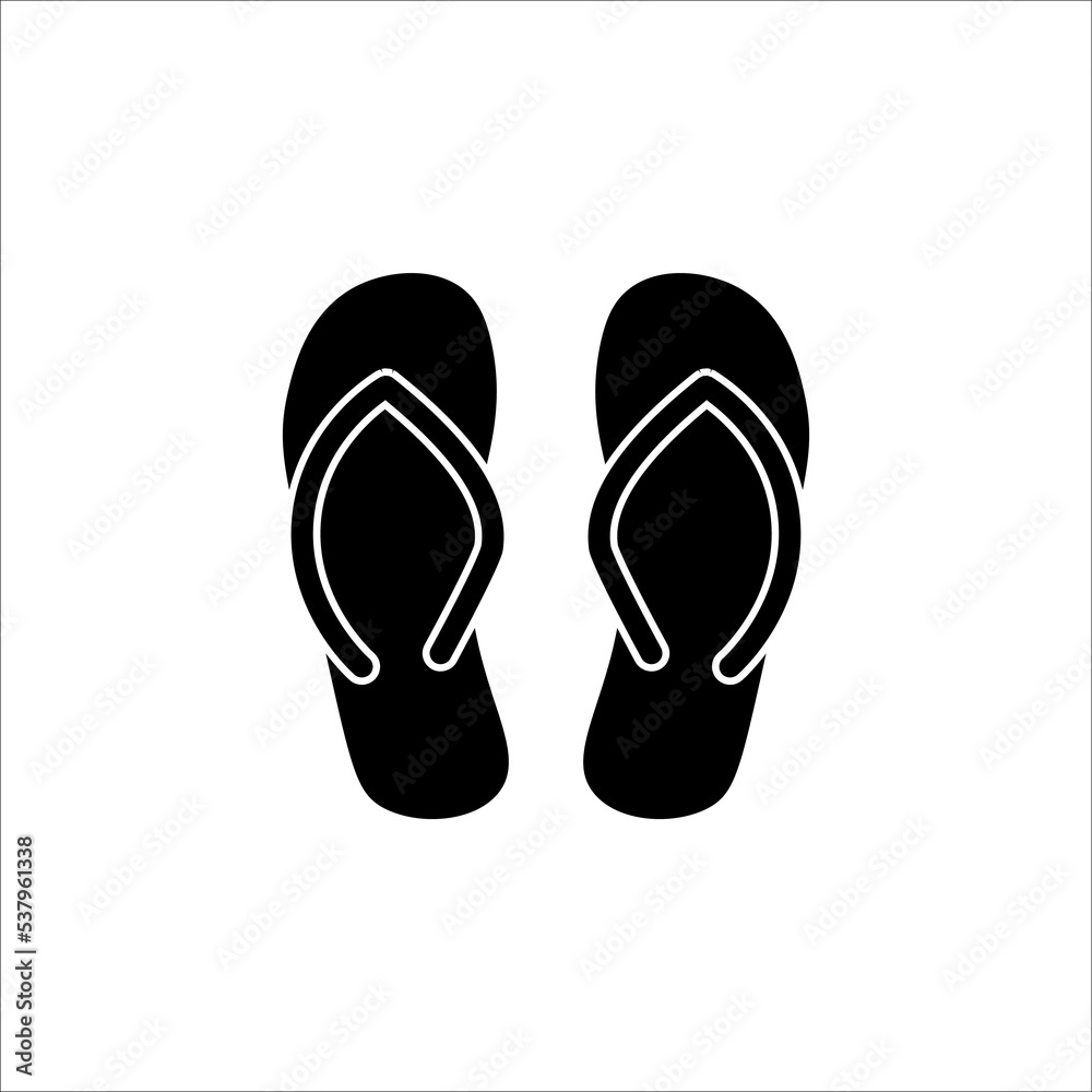 flip flops icon design. Sandal graphic design template vector illustration isolated on white background.