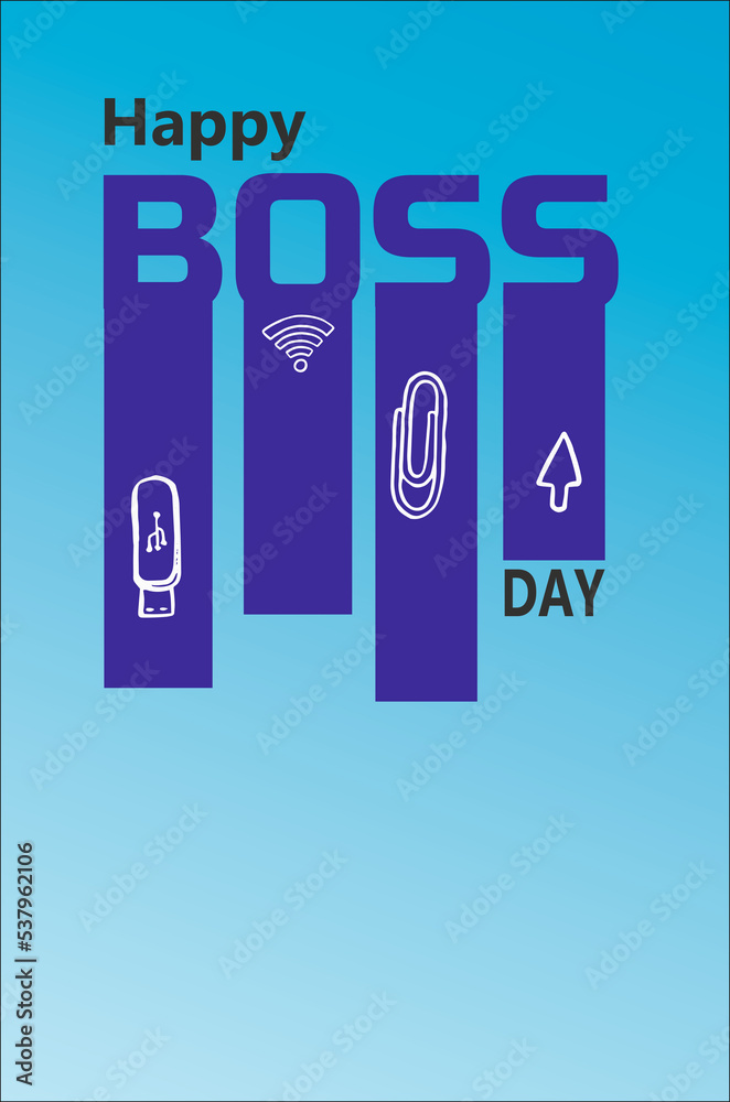 Happy boss day to multitasking woman greetings cards digital background